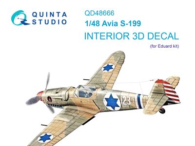 QD48666 - Avia S-199 3D-Printed &amp; coloured Interior on decal paper (Eduard) - 1:48