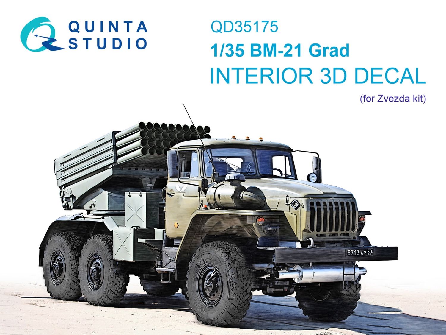 QD35175 - BM-21 Grad 3D-Printed &amp; coloured Interior on decal paper (Zvezda) - 1:35