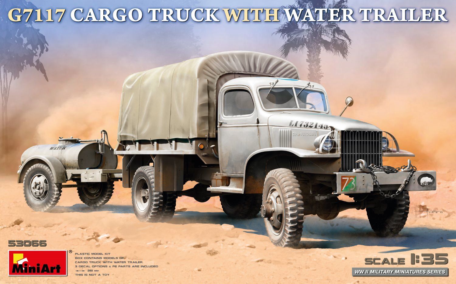 53066 - G7117 Cargo Truck With Water Trailer - 1:35
