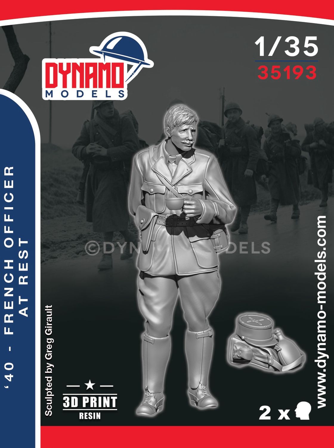 35193 - '40 - French Officer at Rest - 1:35