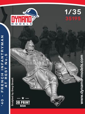 35195 - '40 - French Infantryman at Rest No.5 - 1:35