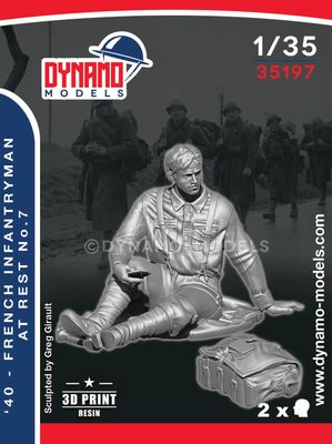 35197 - '40 - French Infantryman at Rest No.7 - 1:35