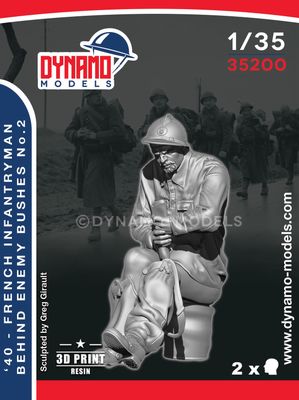 35200 - '40 - French Infantryman ‘’Behind The Enemy Bushes‘’ No.2 - 1:35