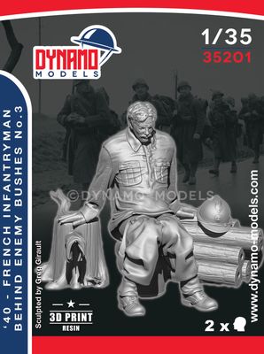 35201 - '40 - French Infantryman ‘’Behind The Enemy Bushes‘’ No.3 - 1:35