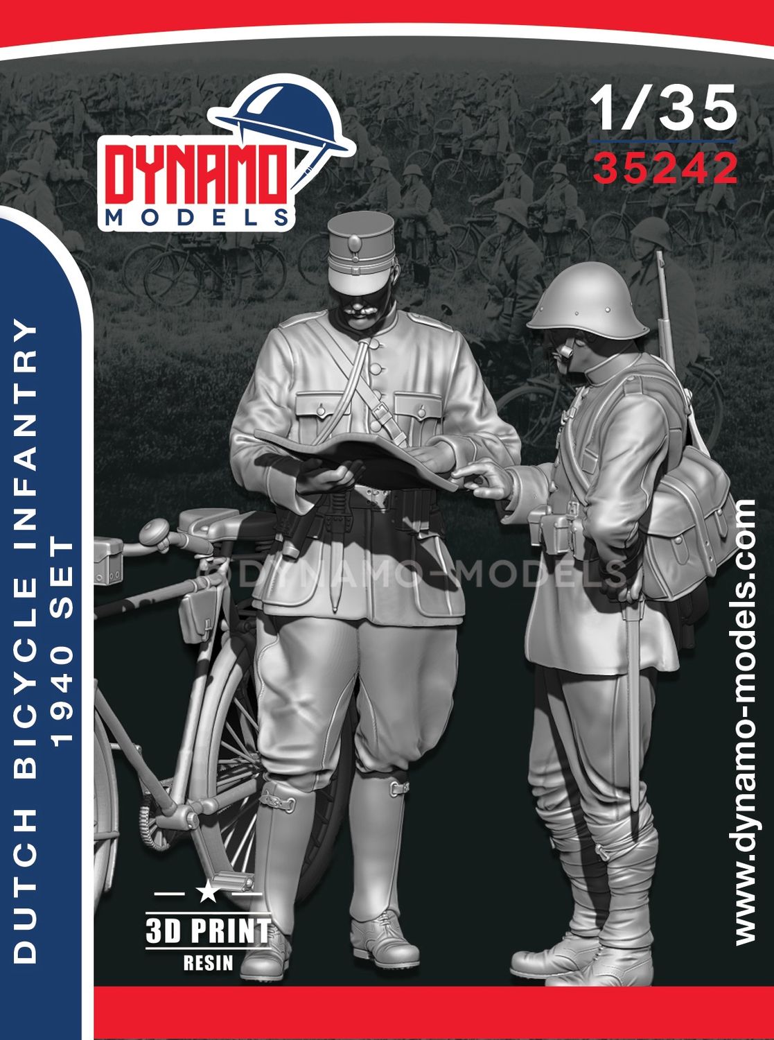 35242 - Dutch Army Bicycle Infantrymen 1940 With Bicycles Set - 1:35