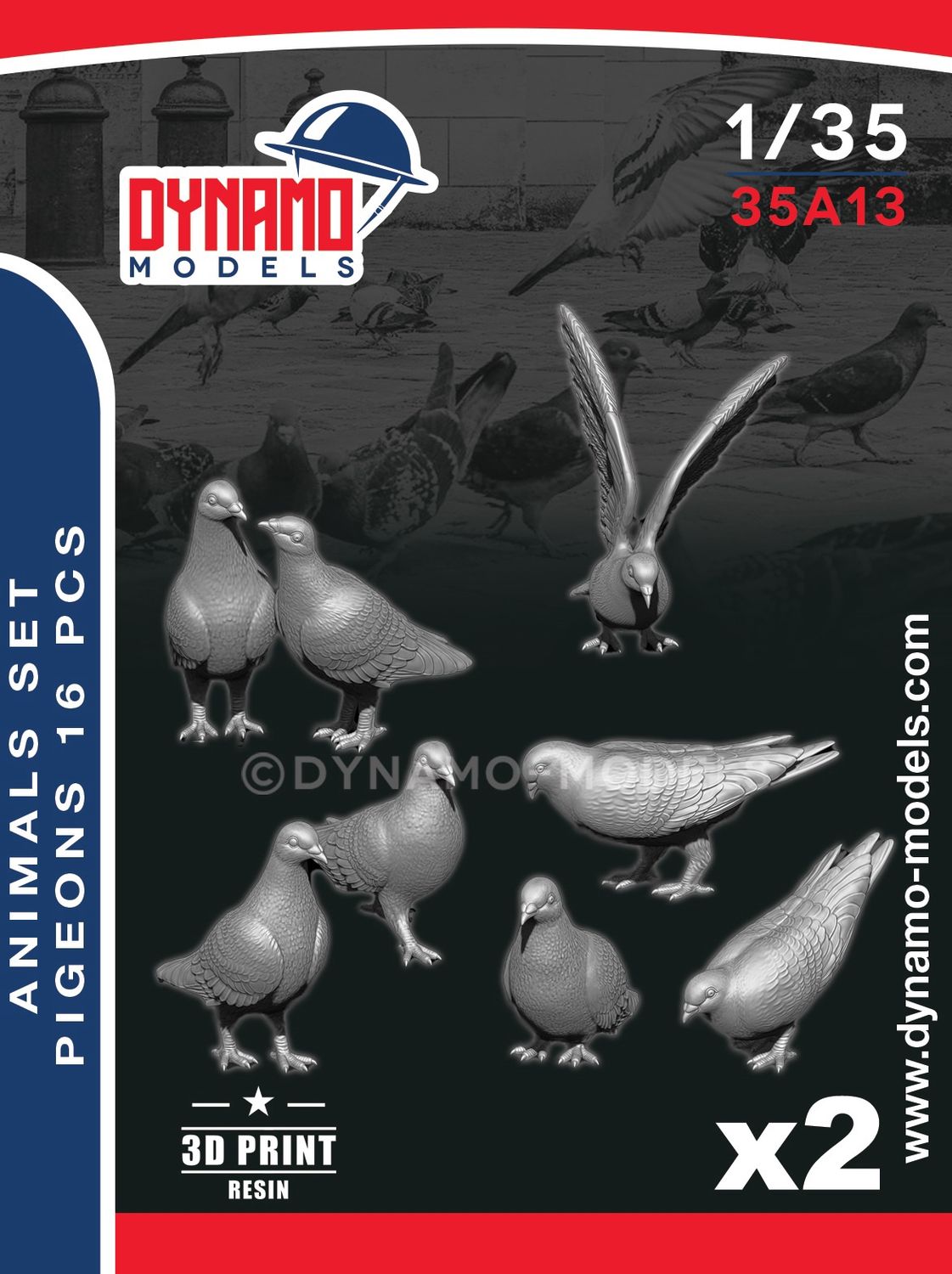 35A13 - Animal Set ‘’Pigeons‘’ - 1:35