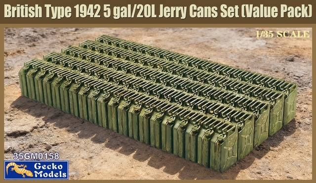35GM0158 - British Type 1942 5gal/20L Jerry Can Set (Value Pack) - 1:35