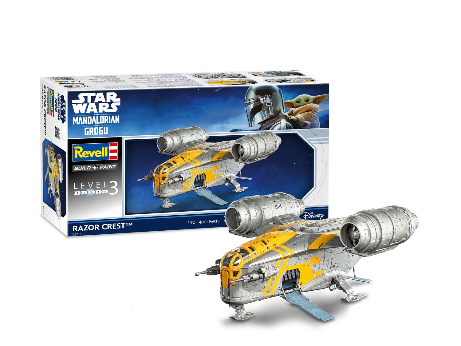 06747 - The Mandalorian and Grogu: Razor Crest - Build and Paint - 1:72