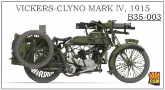 B35-003 - Vickers-Clyno Mark IV Motorcycle 1915 - 1:35
