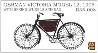 B35-008 - German Victoria Model 12, 1905 with Spring Wheels and Bag - 1:35