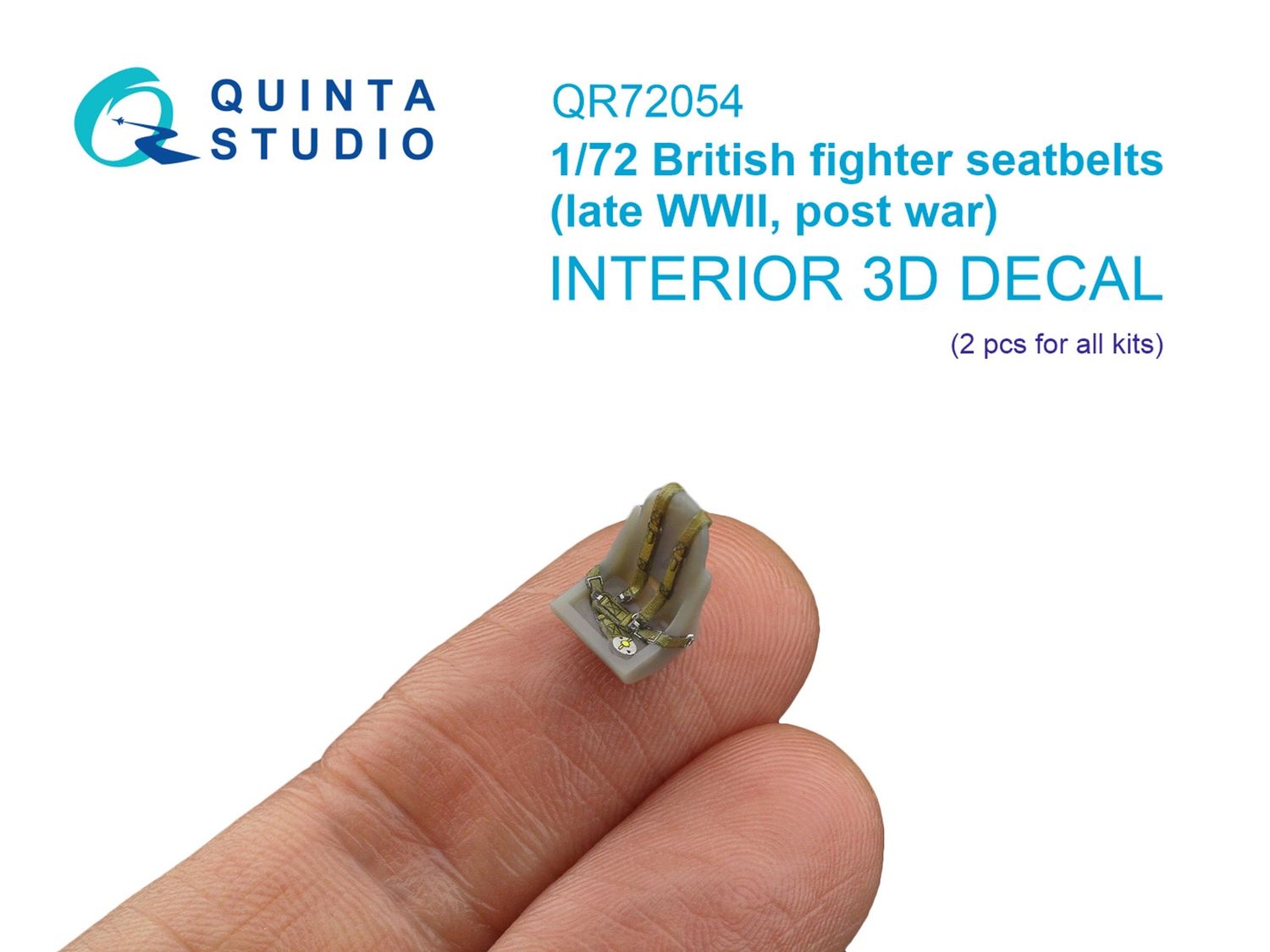 QR72054 - British Fighter Seatbelts, Late WWII - Post-war (for 2 seats) (All kits) - 1:72