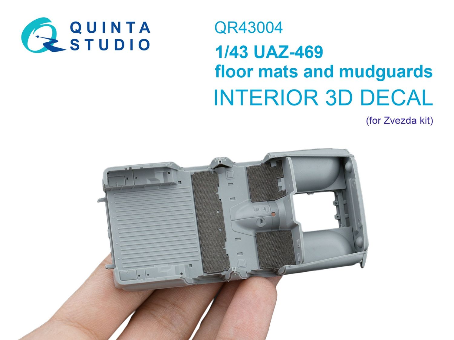 QR43004 - UAZ-469 floor mats and mudguards (Zvezda) - 1:43