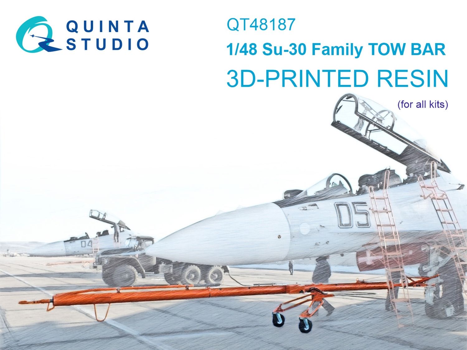 QT48187 - Su-30 Family Tow Bar (for all kits) - 1:48