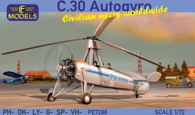 PE7288 - C.30 Autogyro Civilian users worldwide - 1:72
