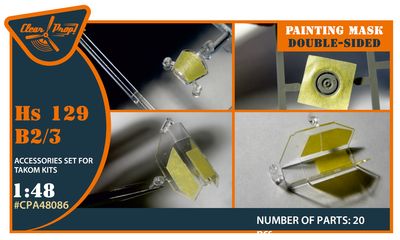 CPA48086 - Hs 129 B2/3 double-sided painting mask for Takom kits - 1:48
