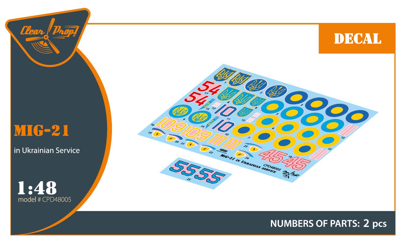 CPD48005 - MiG-21 in Ukrainian Service decal set - 1:48