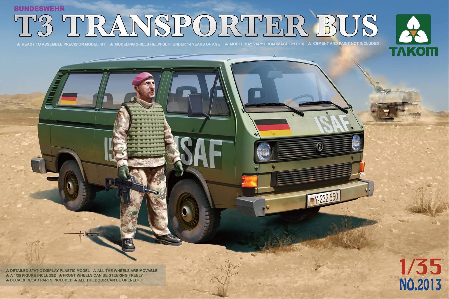 2013 - T3 Transporter Bus Bundeswehr - 1:35