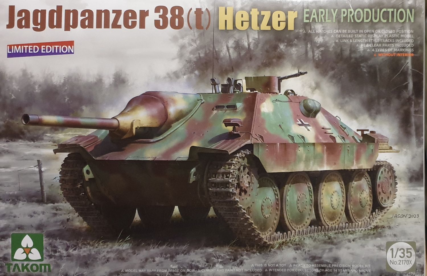2170X - Jagdpanzer 38(t) Hetzer Early Production - Limited Edition - Without Interior - 1:35