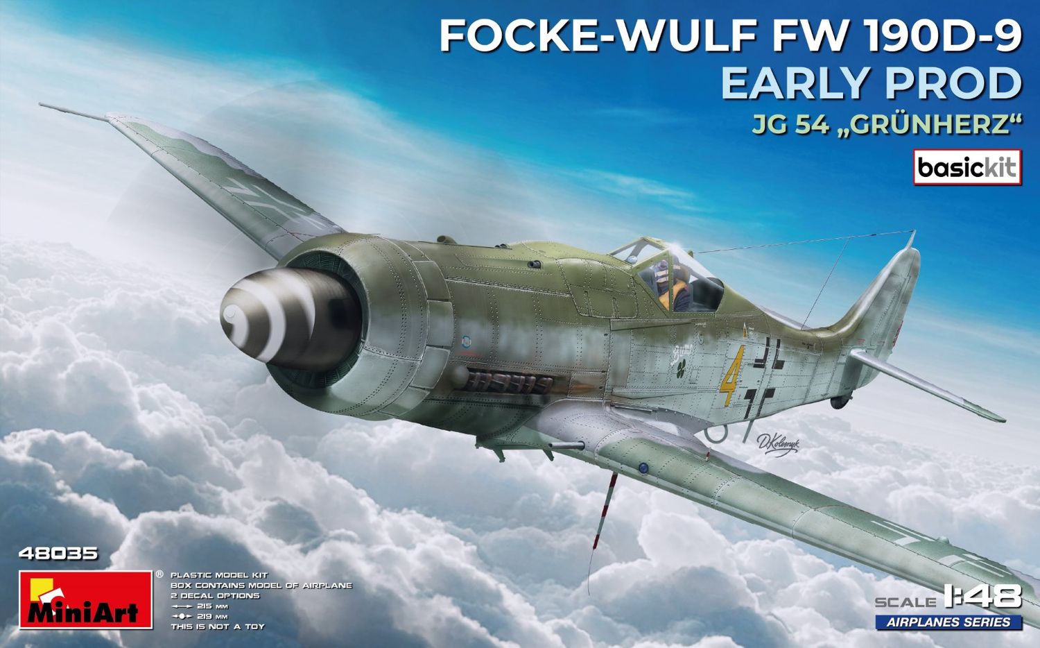 48035 - Focke-Wulf FW 190D-9 Early Prod. JG 54 „Grünherz“ - Basic Kit - 1:48