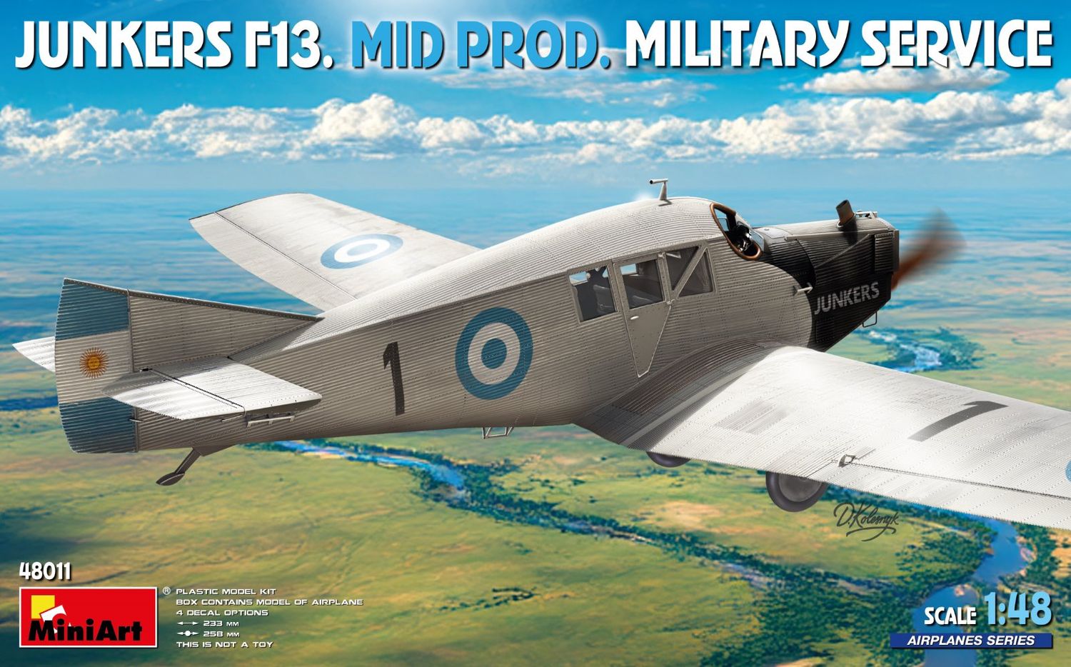 48011 - Junkers F13.  Mid. Prod. Military Service - 1:48