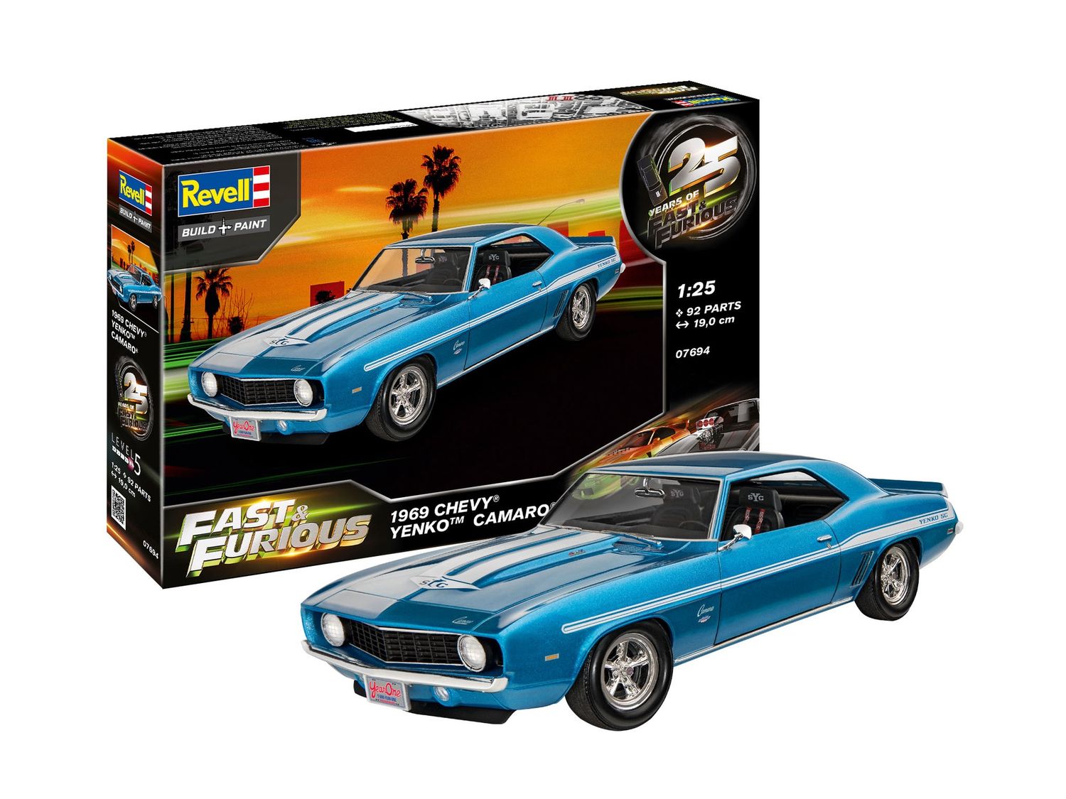 07694 - Fast &amp; Furious 1969 Chevy Camaro Yenko - 1:25