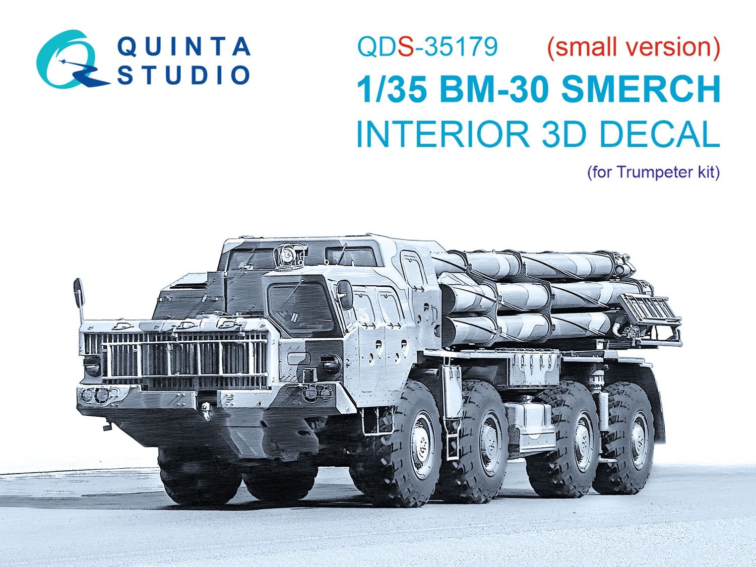 QDS-35179 - BM-30 Smerch 3D-Printed &amp; coloured Interior on decal paper (Trumpeter) - Small version - 1:35