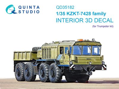 QD35182 - KZKT-7428 family 3D-Printed &amp; coloured Interior on decal paper (Trumpeter) - 1:35
