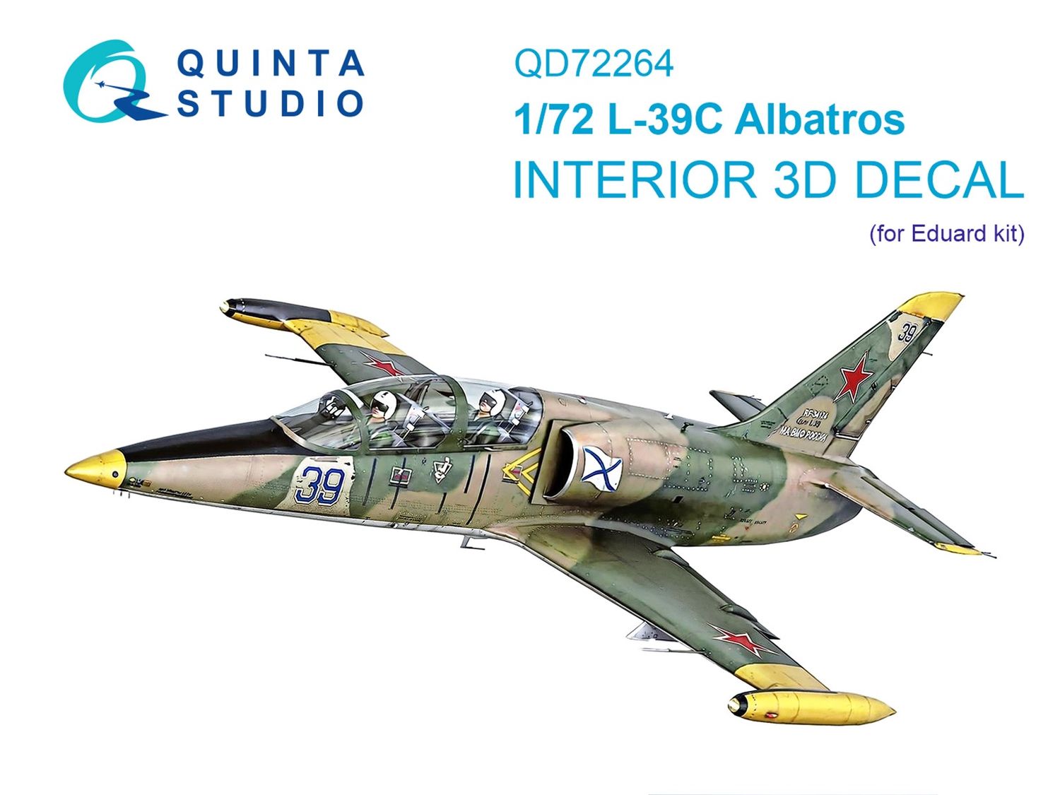 QD72264 - L-39C Albatros 3D-Printed &amp; coloured Interior on decal paper (Eduard) - 1:72