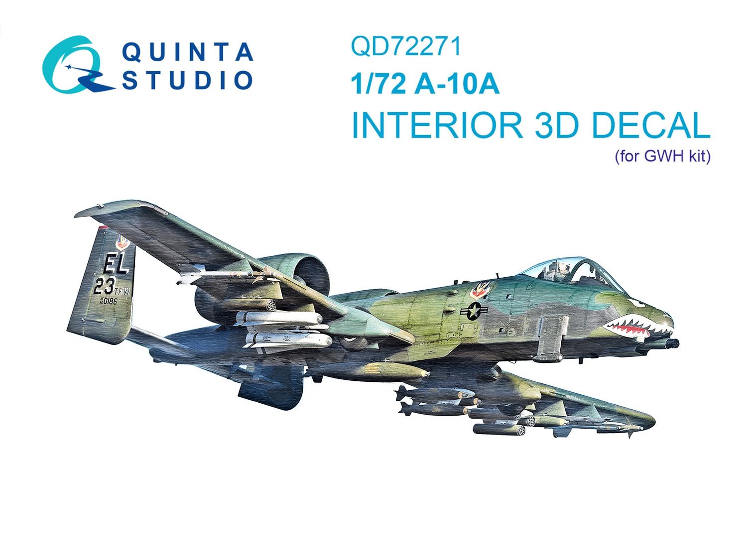QD72271 - A-10A Thunderbolt II 3D-Printed &amp; coloured Interior on decal paper (GWH) - 1:72