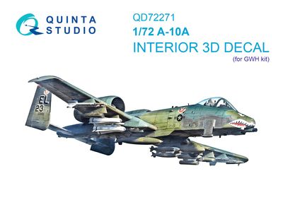 QD72271 - A-10A Thunderbolt II 3D-Printed &amp; coloured Interior on decal paper (GWH) - 1:72