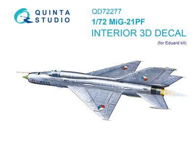 QD72277 - MiG-21PF 3D-Printed &amp; coloured Interior on decal paper (Eduard) - 1:72