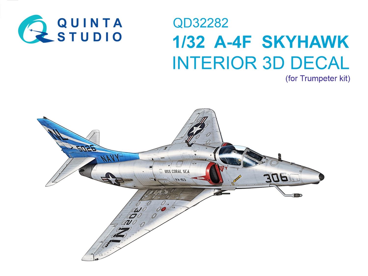 QD32282 - A-4F Skyhawk 3D-Printed &amp; coloured Interior on decal paper (Trumpeter) - 1:32
