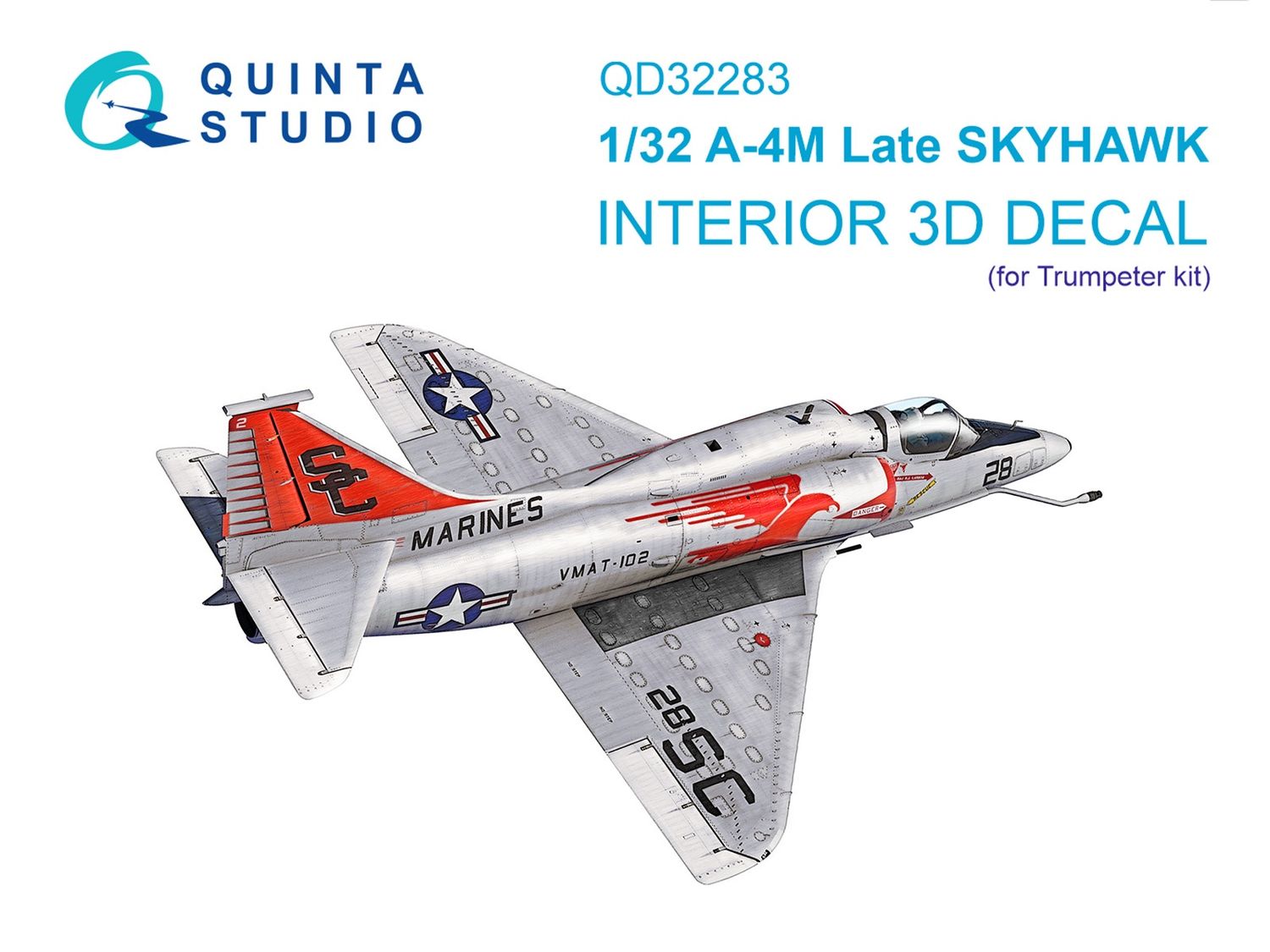 QD32283 - A-4M Late Skyhawk 3D-Printed &amp; coloured Interior on decal paper (Trumpeter) - 1:32