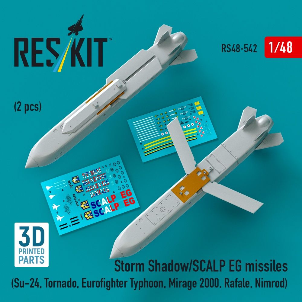 RS48-0542 - Storm Shadow/SCALP EG missiles (2 pcs) 3D printed model kit - 1:48