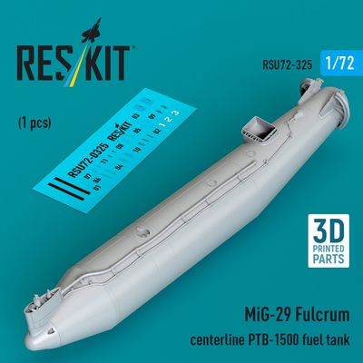 RSU72-0325 - MiG-29 Fulcrum centerline PTB-1500 fuel tank(1 pcs) 3D printed model kit - 1:72