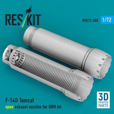 RSU72-0360 - F-14D Tomcat open exhaust nozzles for GWH kit 3D printed model kit - 1:72
