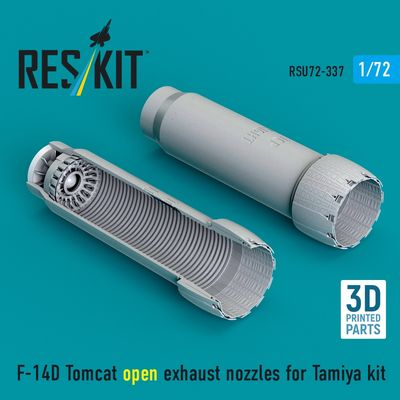 RSU72-0337 - F-14D Tomcat open exhaust nozzles for Tamiya kit 3D printed model kit - 1:72