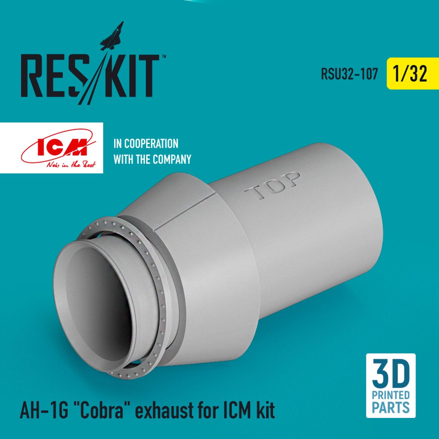 RSU32-0107 - AH-1G "Cobra" exhaust for ICM kit - 1:32