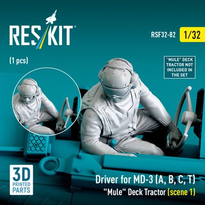 RSF32-0082 - Driver for MD-3 (A, B, C, T) "Mule" Deck Tractor (scene 1) (1 pcs) - 1:32
