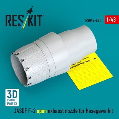 RSU48-0631 - JASDF F-2 open exhaust nozzle for Hasegawa kit 3D printed model kit - 1:48