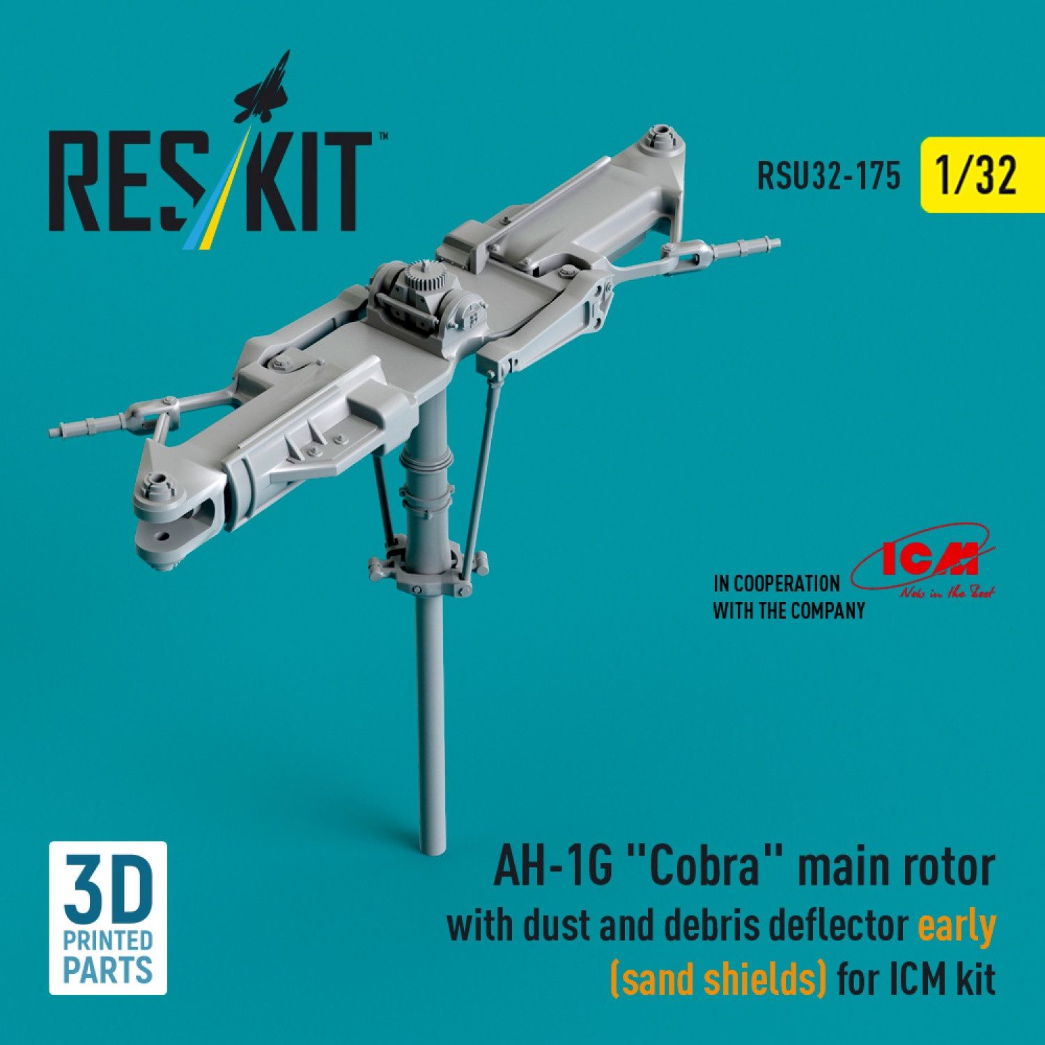 RSU32-0175 - AH-1G "Cobra" main rotor with dust and debris deflector (sand shields) - 1:32