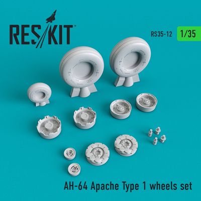 RS35-0012 - AH-64 Apache Type 1 wheels set - 1:35
