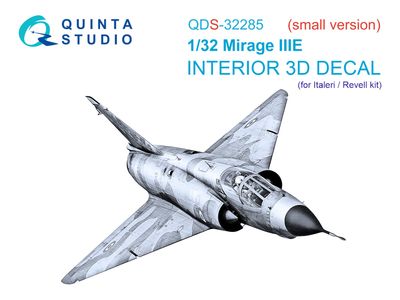QDS-32285 - Dassault Mirage IIIE 3D-Printed &amp; coloured Interior on decal paper (Italeri/Revell) - Small Version - 1:32