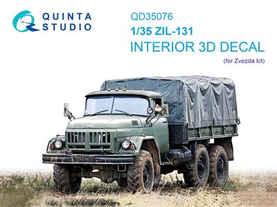 QD35076 - ZIL-131 3D-Printed &amp; coloured Interior on decal paper (Zvezda) - 1:35