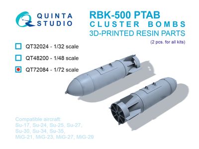 QT72084 - RBK-500 PTAB Cluster Bombs, 2 pcs (for all kits) - 1:72