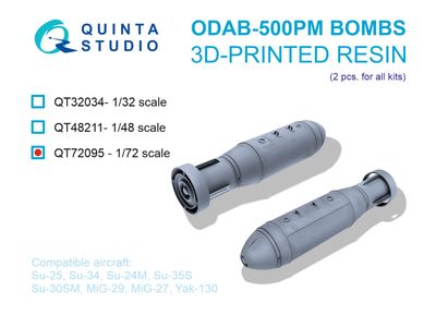 QT72095 - ODAB-500PМ Bombs, 2 pcs (for all kits) - 1:72