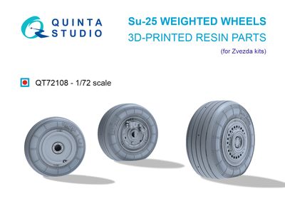 QT72108 - Su-25 Wheighted wheels (Zvezda) - 1:72
