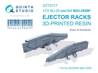 QT72117 - Su-25 late/Su-25SM BD3-25SM Ejector racks, 8 pcs (Zvezda) - 1:72