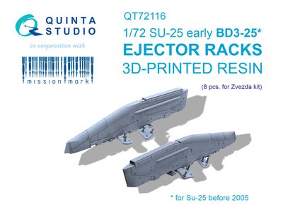 QT72116 - Su-25 early BD3-25 Ejector racks, 8 pcs (Zvezda) - 1:72