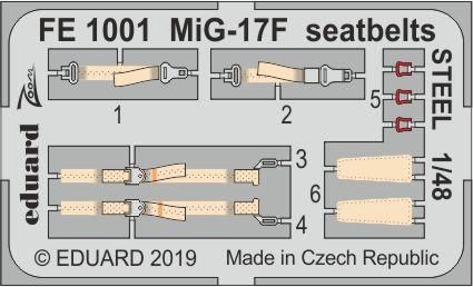 FE1001 - MiG-17F seatbelts STEEL - 1:48